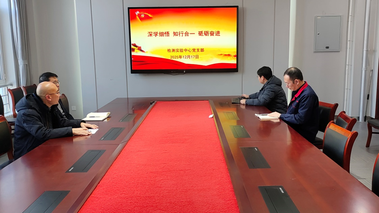 检测实验中心党支部召开“深学细悟 知行合一 砥砺奋进”专题学习活动